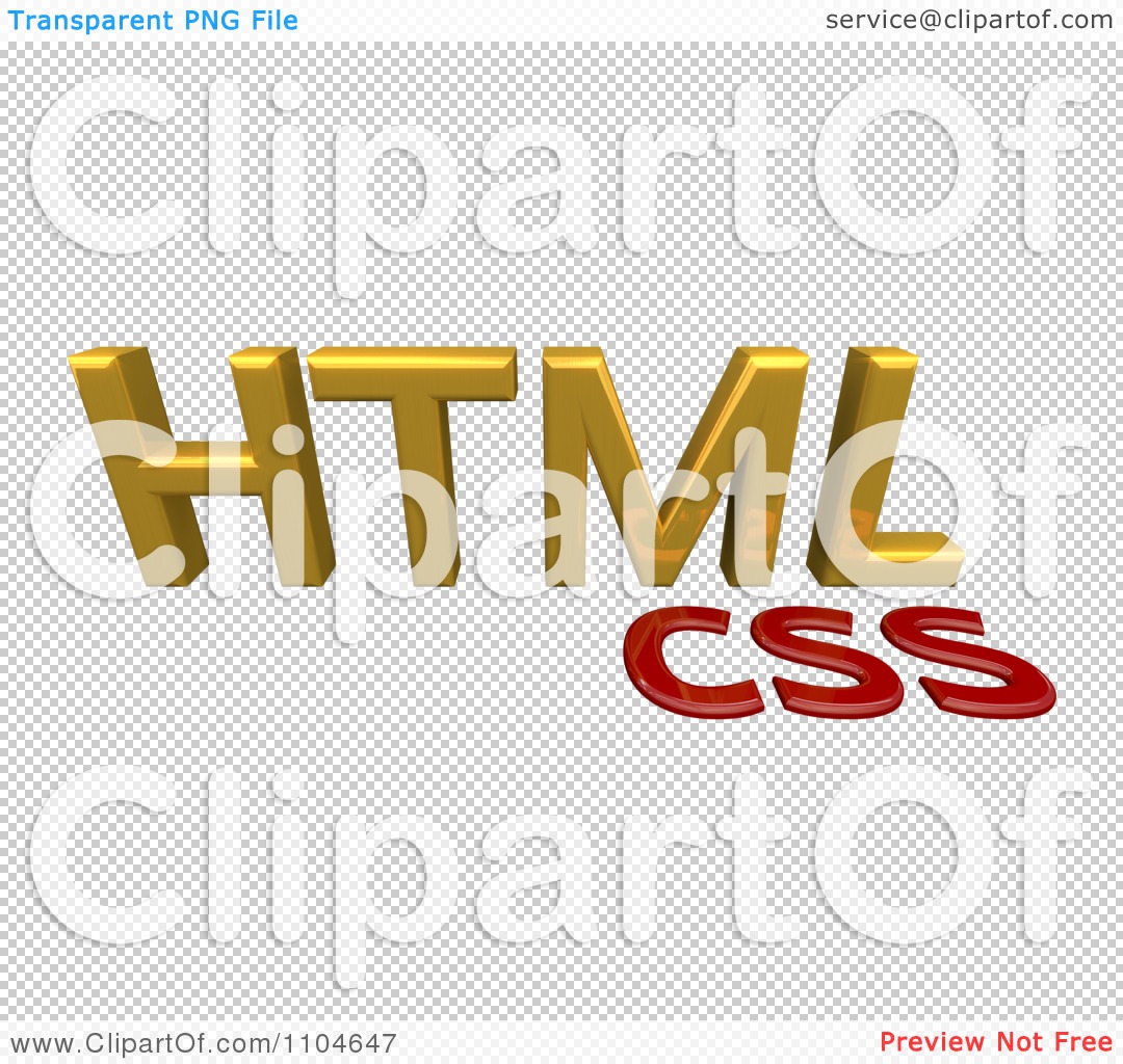 Clipart 3d Gold And Red HTML CSS Style Sheet Language.