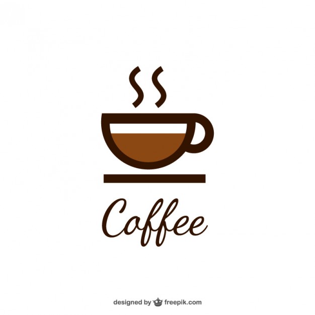 Coffee logo with cup Vector.