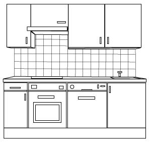 Kitchen cabinets clipart.