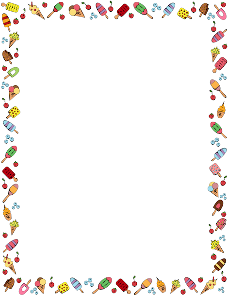 Cupcake page border. Free downloads at http://pageborders.org.