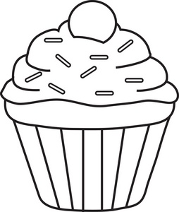 cupcake clipart coloring page 20 free cliparts  download