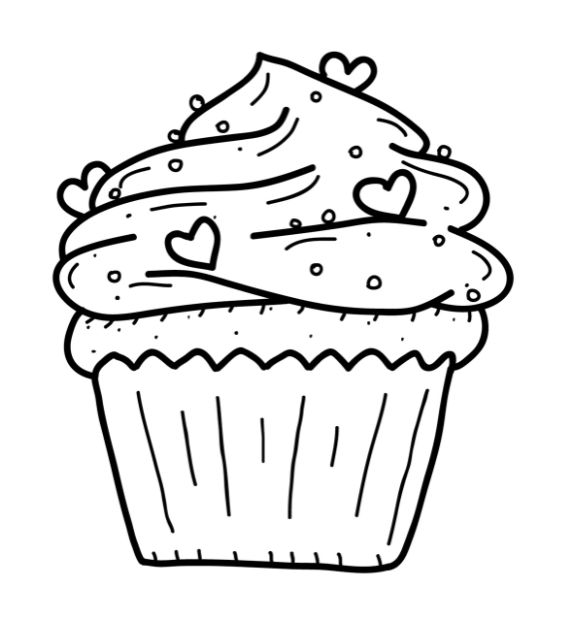 540 Colouring Pages For Cupcakes , Free HD Download