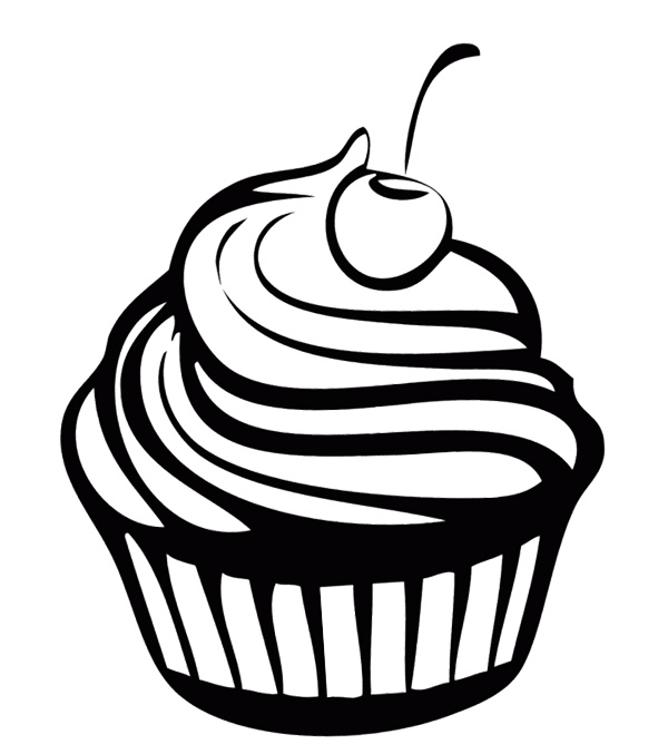 cupcake clipart coloring page 20 free Cliparts | Download ...