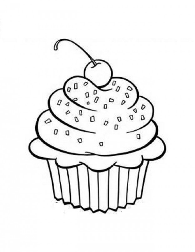 Cupcake black and white 7 images of printable coloring clip.