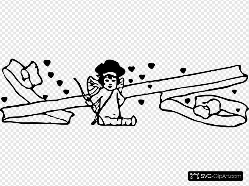 Sitting Cupid Clip art, Icon and SVG.