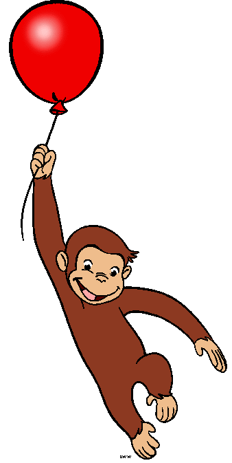 254 Curious George free clipart.