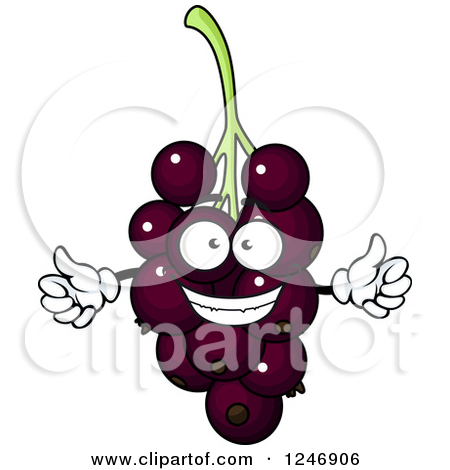 Cartoon Black Currant Berries and Leaves Posters, Art Prints by.