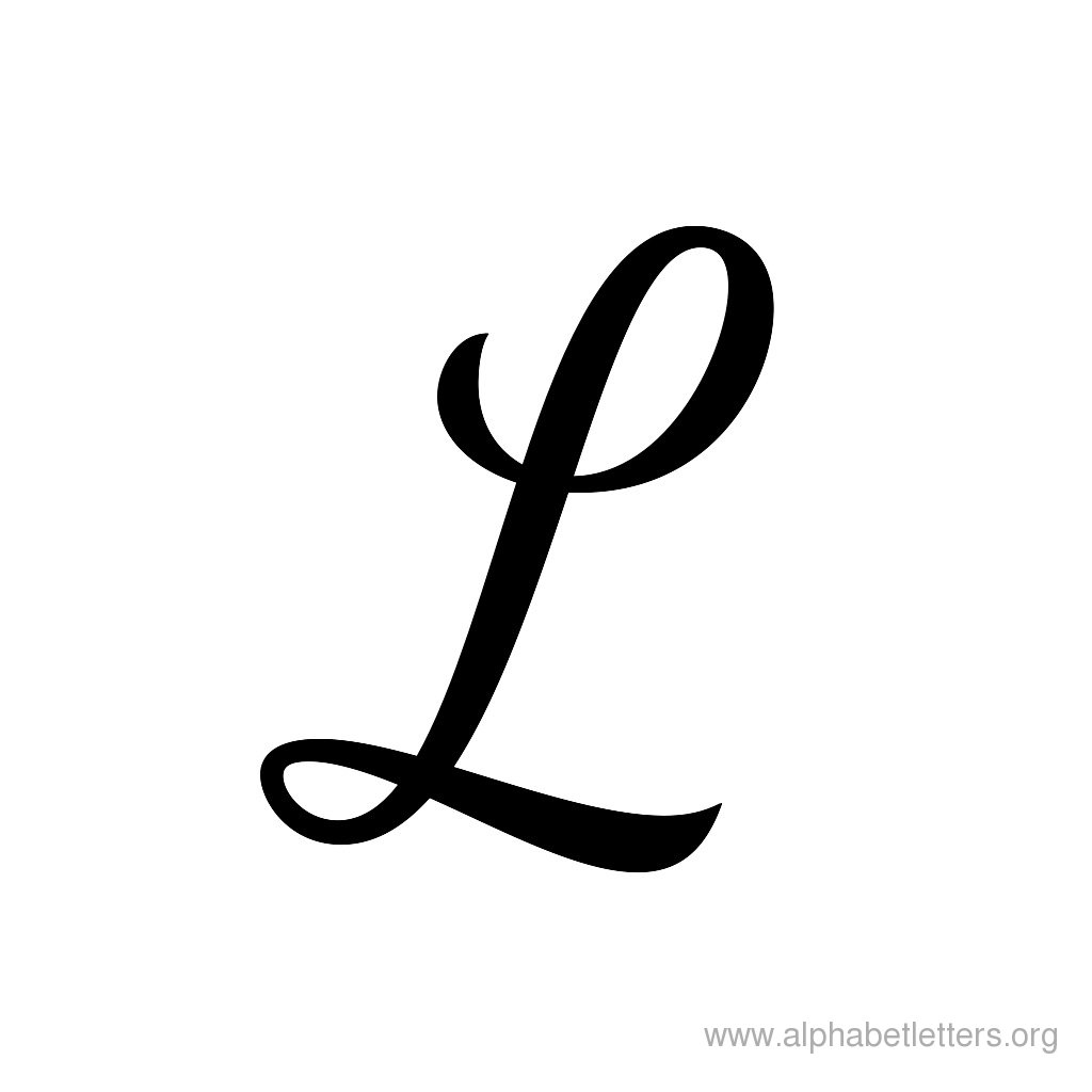 How To Draw A Capital L In Cursive