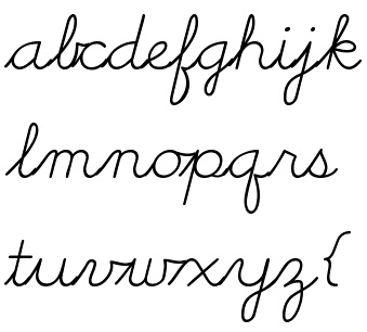 Cursive Handwriting Clipart.