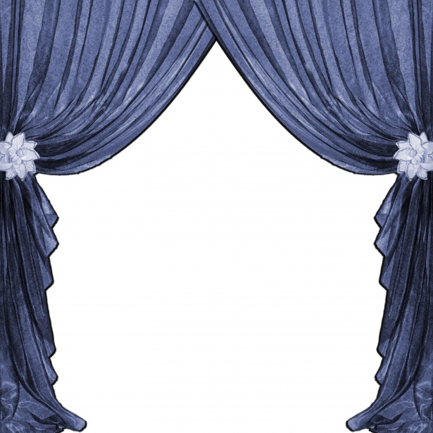 Drapes, Curtains Blue Clipart Free Stock Photo.