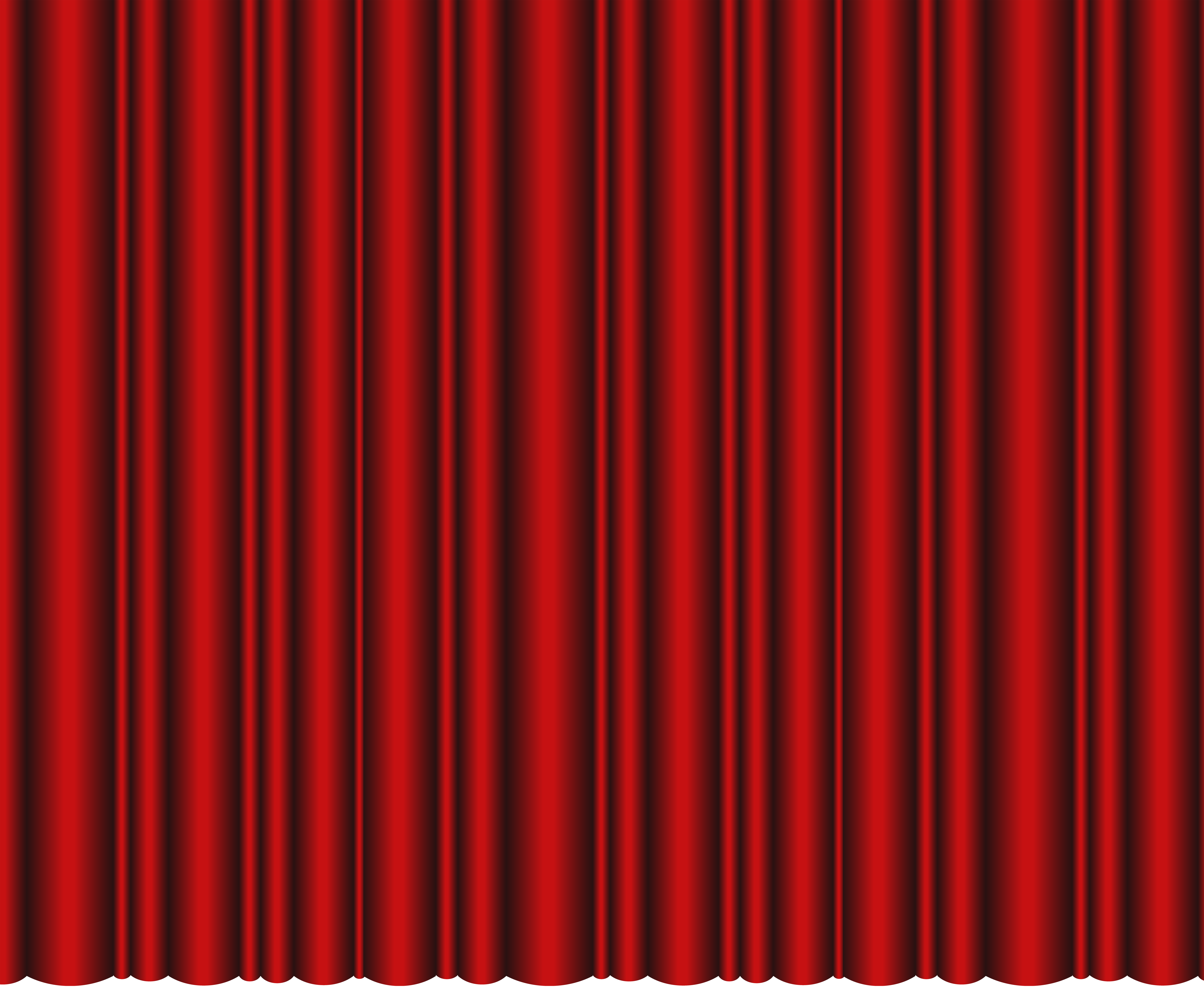 Closed Theater Curtains Red Transparent PNG Clip Art Image.