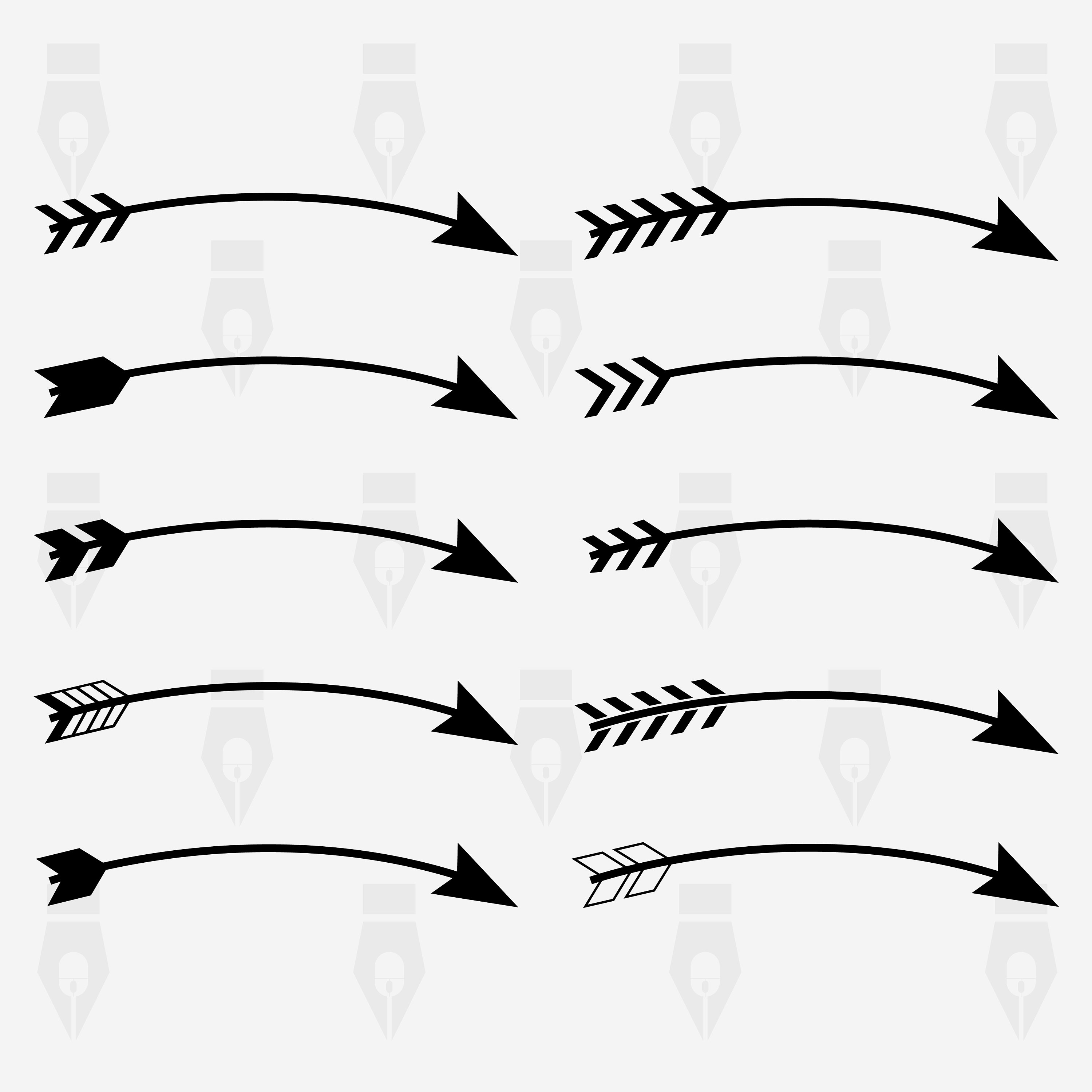 Curved Arrow svg, Curved Arrow digital clipart files for Design, Printing,  Cutting or more. Instant files included svg, png, dxf.