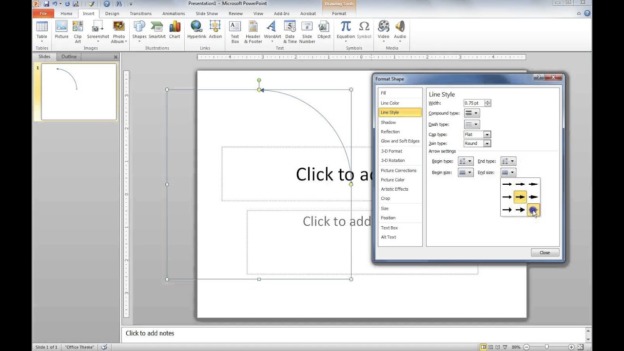 How To Draw A Curved Double Arrow In PowerPoint.