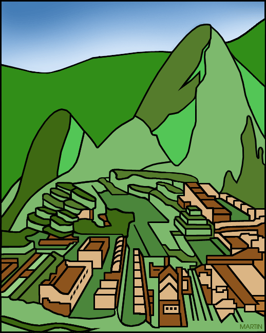 Free Inca Clip Art by Phillip Martin, Machu Picchu.