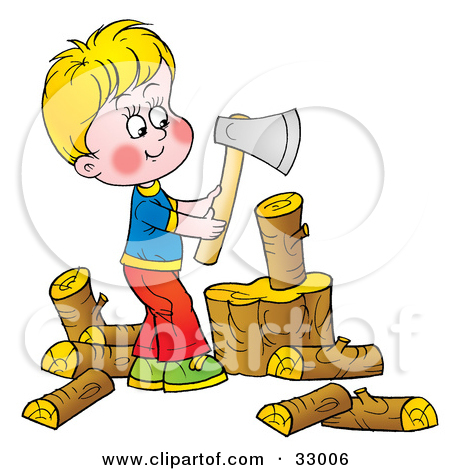 Cutting Wood Clipart.