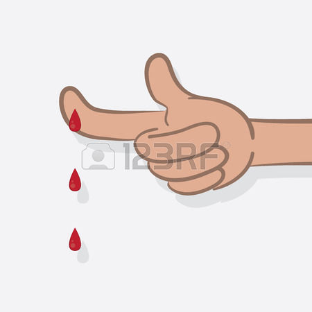 Bleeding Finger Clipart.