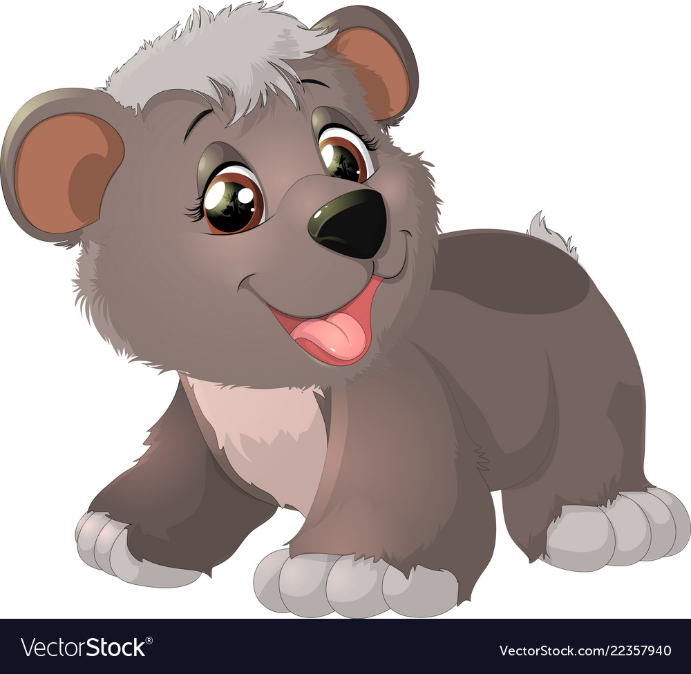 Cute baby bear cartoon.