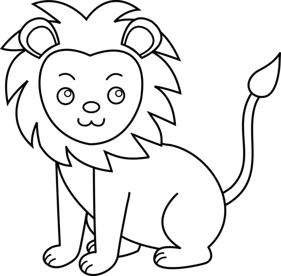 cute baby lion clipart black and white 20 free Cliparts ...
