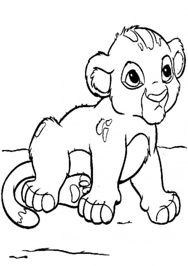 Free Free 146 Baby Lion Outline Svg SVG PNG EPS DXF File