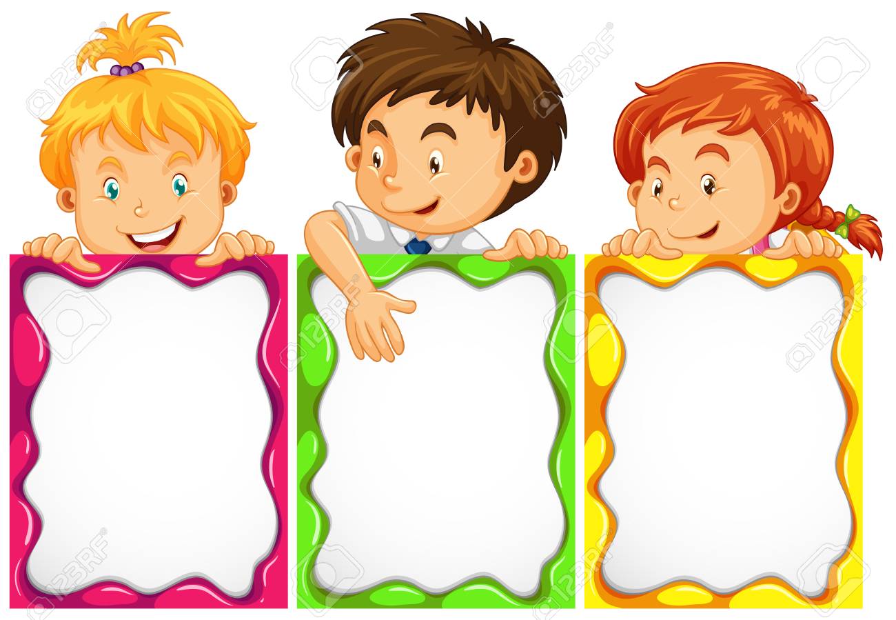 Banner design with cute kids illustration.