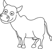 Free Black and White Animals Outline Clipart.