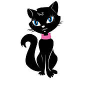 Black Cat Stock Illustrations.