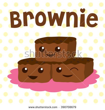 Cute Brownies Clipart.