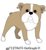 English Bulldog Clip Art.