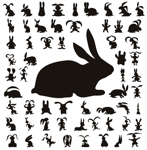 Download cute bunny clipart silhouette 20 free Cliparts | Download ...