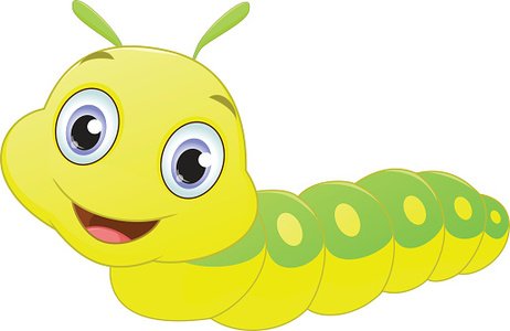 Cute Caterpillar Cartoon premium clipart.