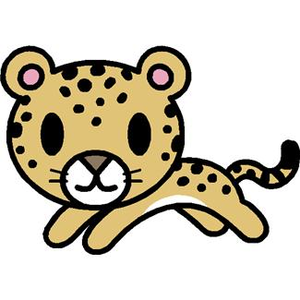 Cute cheetah clipart.