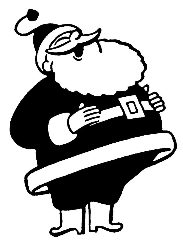 Christmas Clipart Black And White.