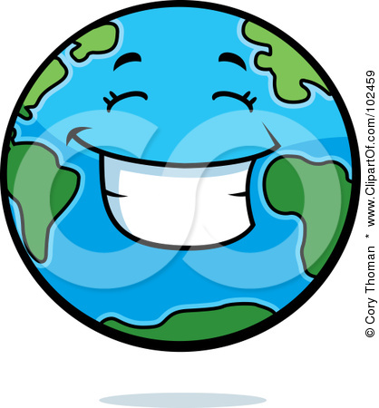 Smiling Earth Clipart.