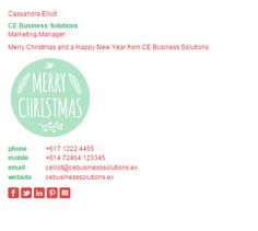 7 Best Christmas Email Signature Templates images.