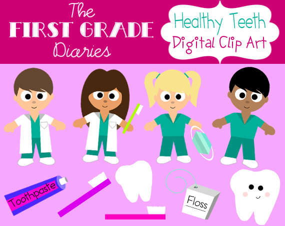 Cute Dental Floss Clipart.