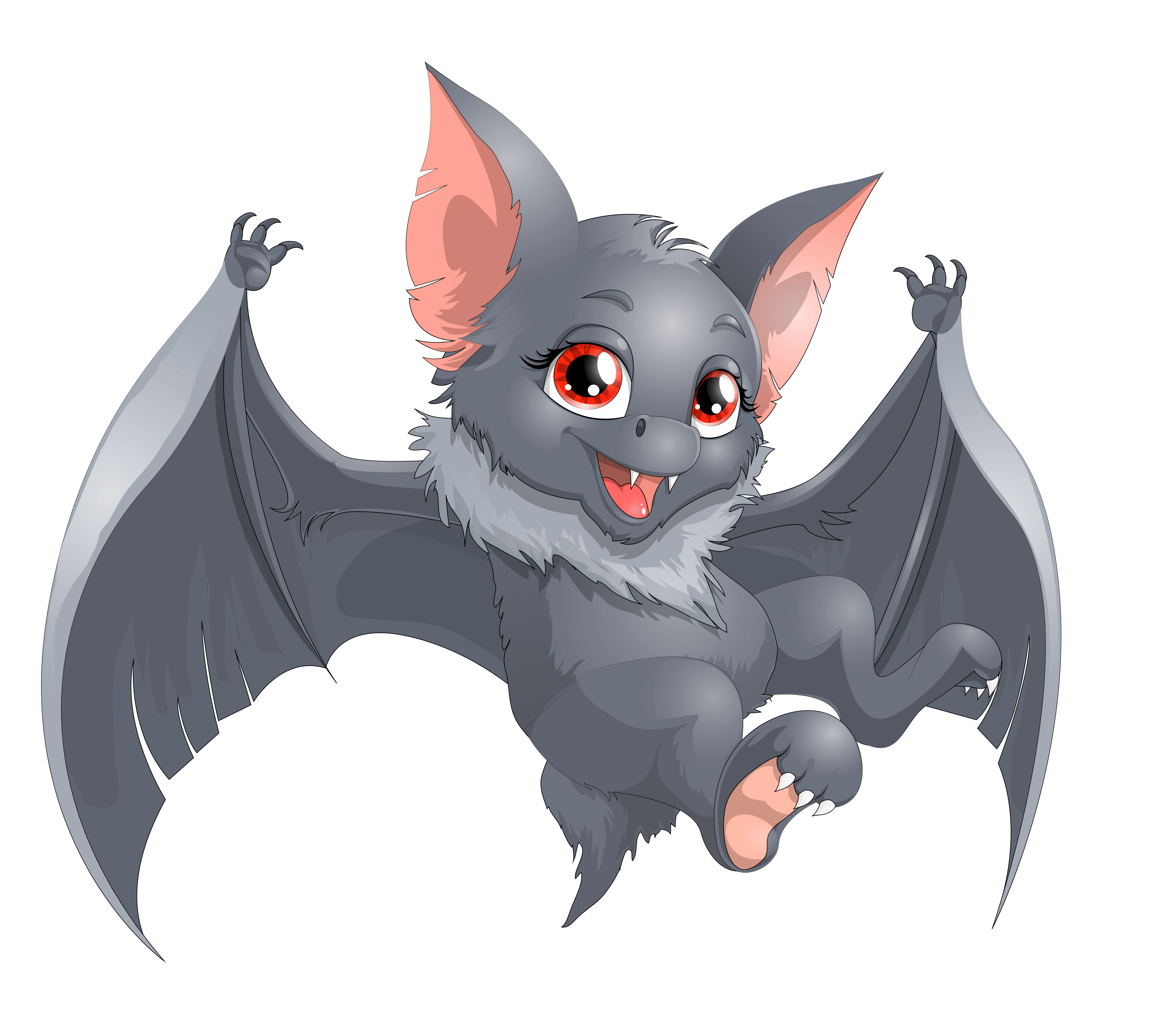 Transparent Halloween Bat Cartoon PNG Clipart.