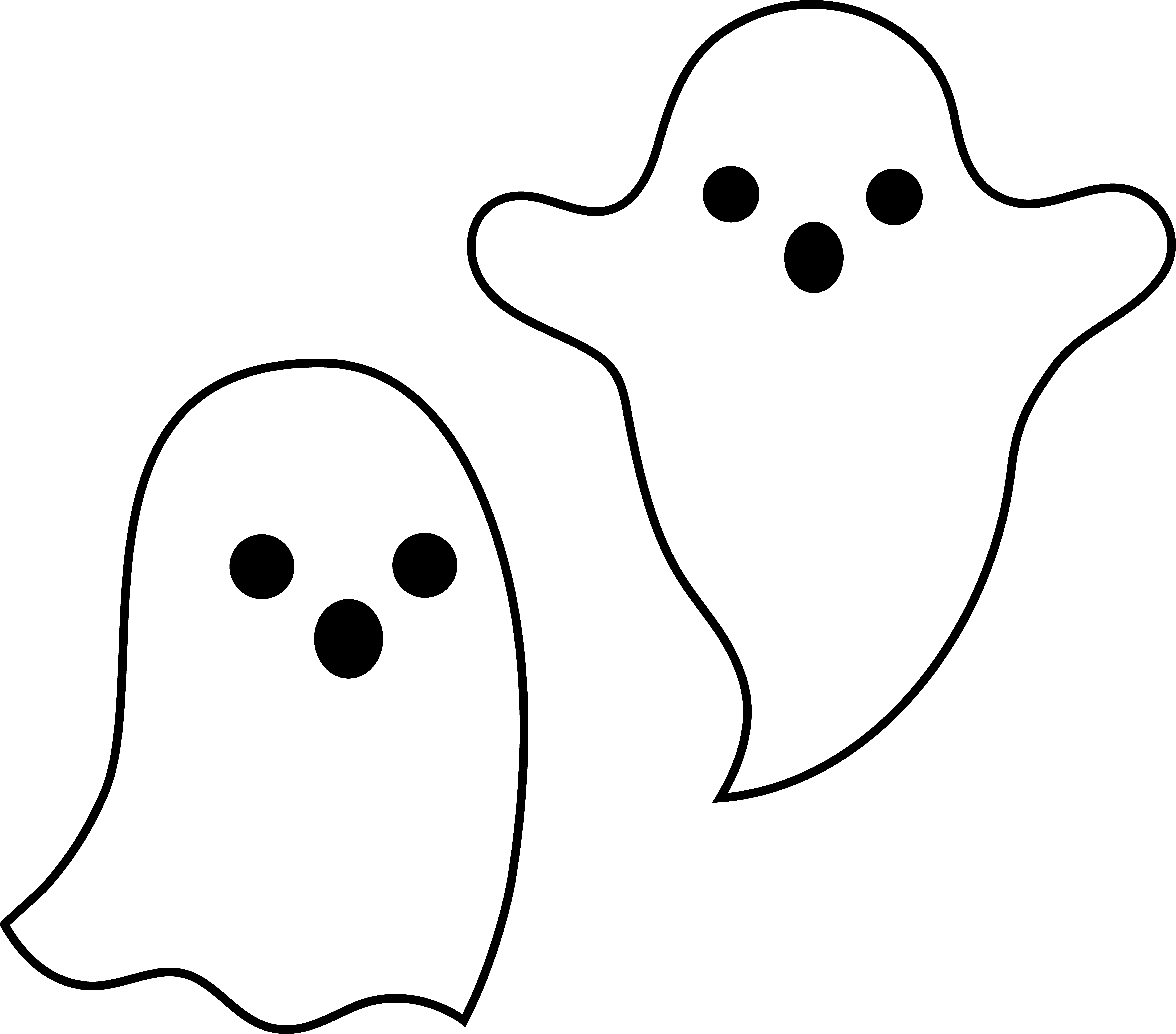 Cute Halloween Ghost Clipart.