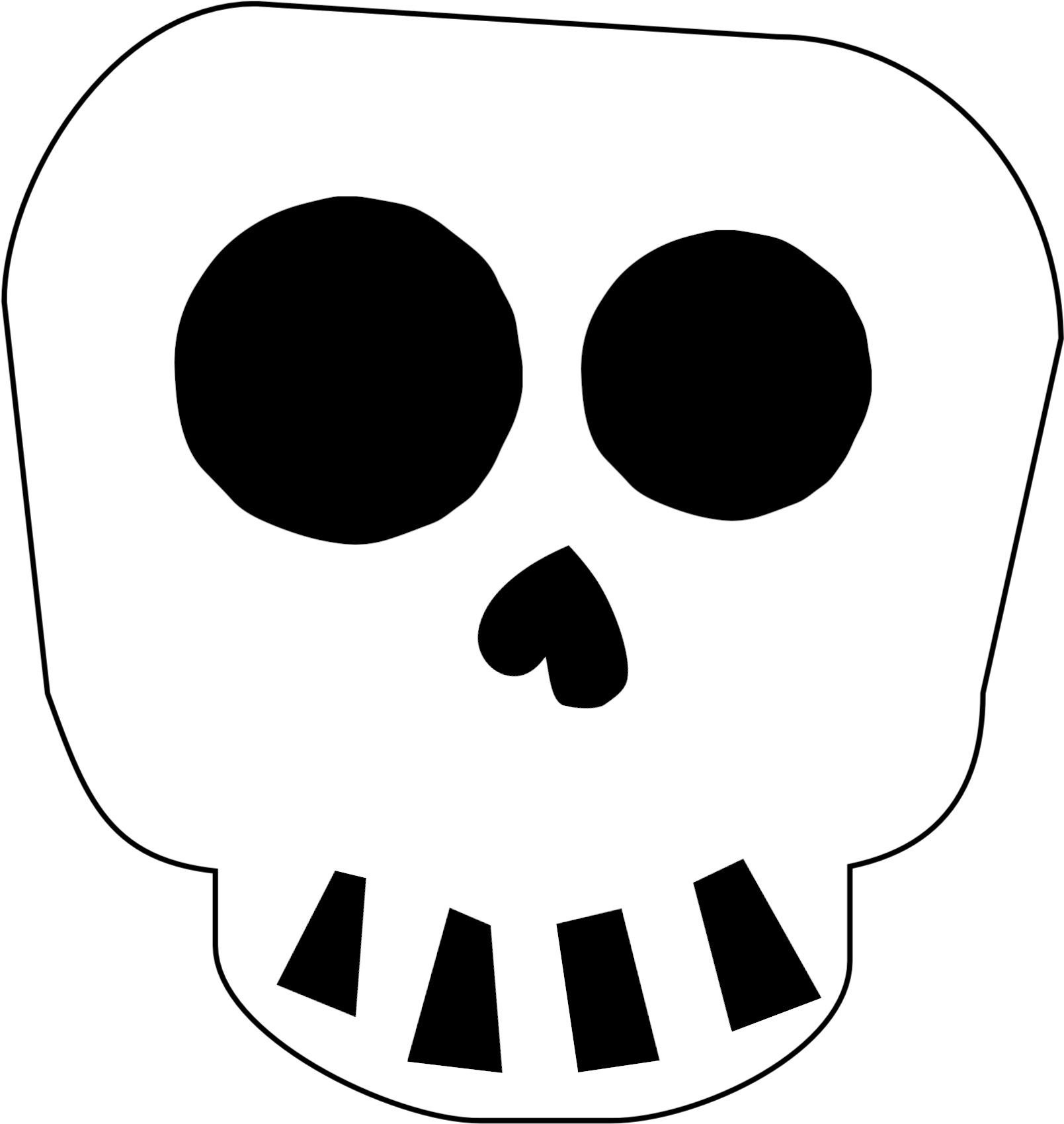Free Printable Halloween Skull Decoration Banner.