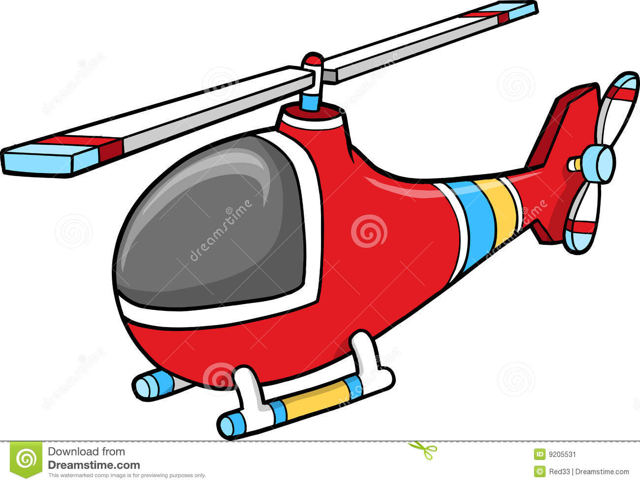 Cute Helicopter Clipart.