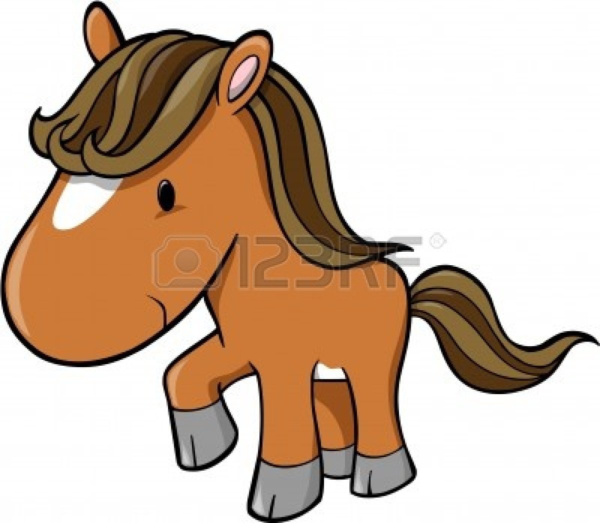 Cute Cartoon Horse Clipart#2016348.
