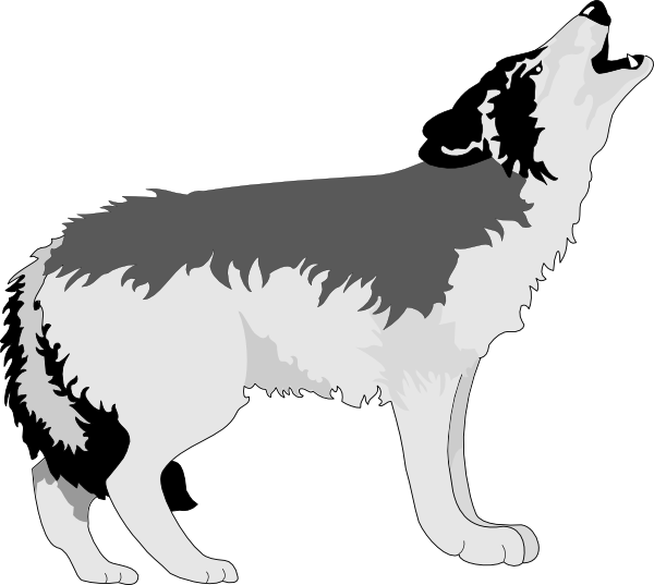 Cute Howling Werewolf Clipart.