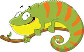 Clipart of Cute iguana cartoon k16962512.