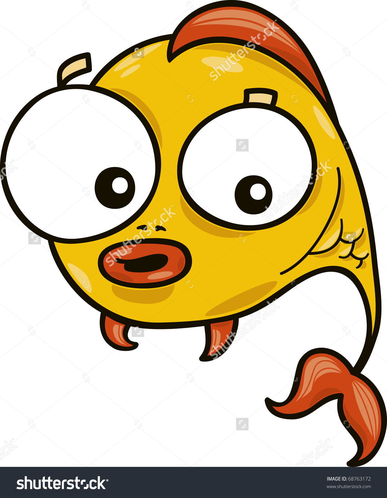 Cute Little Fish Stock Vector Illustration 68763172 : Shutterstock.