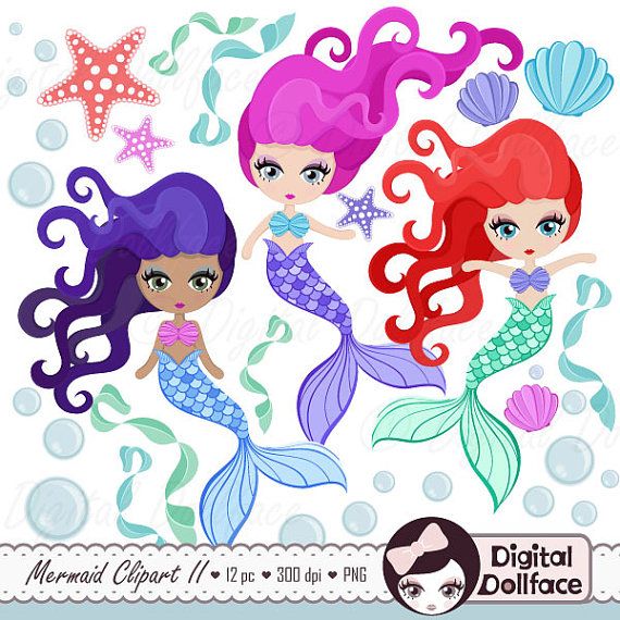 cute mermail clipart stickers 20 free Cliparts | Download images on ...