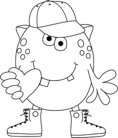 Free Cute Monster Clipart Black And White, Download Free.
