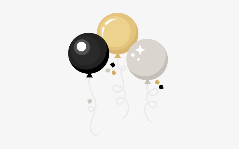 New Year Balloons Svg Scrapbook Cut File Cute Clipart.