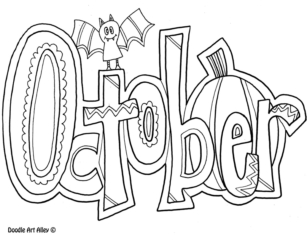 Cute October Clipart Coloring Page 20 Free Cliparts Download Images 