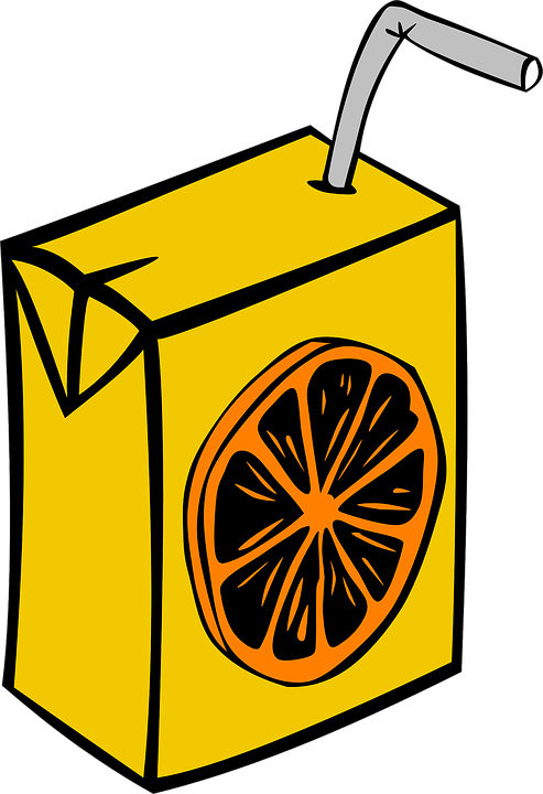 cute orange juice clipart
