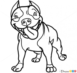 Download cute pitbull drawings clipart American Pit Bull Terrier.