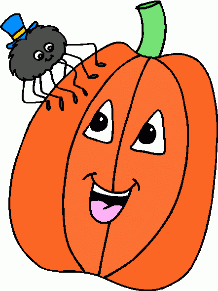 Cute Halloween Pumpkins Clipart.